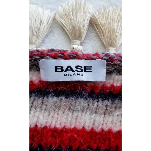 BASE MILANO superrr warm cozy "alpaca-knit-blend" tassel intermix sweater $695 s - Picture 10 of 11